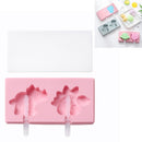 3 PCS Homemade Handmade DIY Cartoon Fruit with Lid Silicone Ice Cream Mold Making Ice Tray, Style:Dinosaur World(Pink)