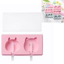 3 PCS Homemade Handmade DIY Cartoon Fruit with Lid Silicone Ice Cream Mold Making Ice Tray, Style:My Neighbor Totoro Pig(Pink)