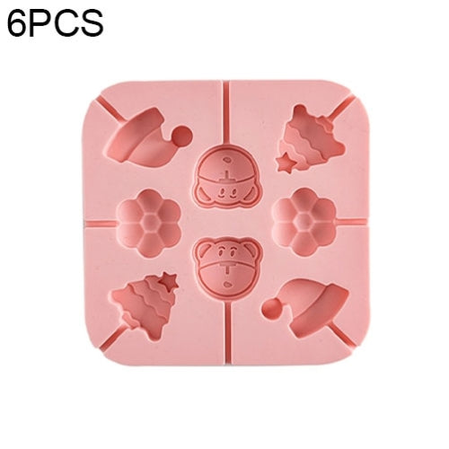 6 PCS DIY Handmade Chocolate Lollipop Mold Homemade Cartoon Silicone Ice Cream Mold Color Random Delivery, Style:Little Fox
