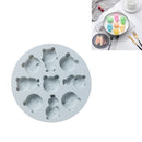 4 PCS Little Pig Shape Rice Cake Mold Cartoon Household Silicone Candy Cake Baking Steaming Mold Ice Tray(Blue)