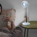 Simple Desktop LED Eye Protection Desk Lamp Student Bedroom USB Charging Reading Lamp, Style:Round(Blue)