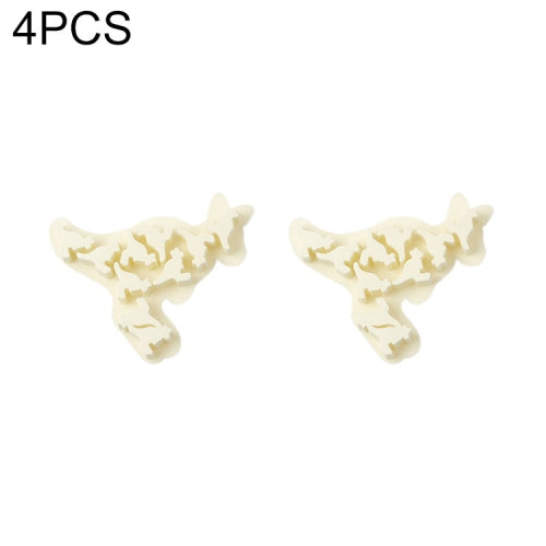 4 PCS Kangaroo Shape Ice Cream Silicone Mold Maltose Chocolate Mold Ice Tray(Beige)