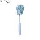 10 PCS Owl Shape Kitchen Paste Hook Toothbrush Holder Socket Storage Hook, Random Color Delivery