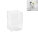 2 PCS Transparent Acrylic Pen Holder Student Office Desktop Storage Box