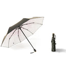 Small Fresh Lightweight Anti-Ultraviolet Sun Umbrella Rain And Sun Umbrella, Style:Tri Fold(Powder)
