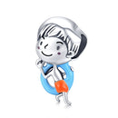 S925 Sterling Silver Boy Beads DIY Bracelet Accessories