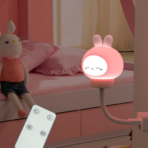 USB Night light LED Cute Bedroom Sleep Eye Protection Bedside Lamp, Style:Remote Control Version(Rabbit )