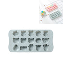 6 PCS Cartoon Animal Shape Silicone Ice Tray Chocolate Mold Household DIY Baking Tool(Blue)