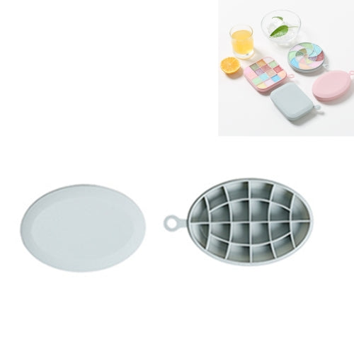 4 PCS Home Creative Geometric Simple Ice Tray Mold with Lid DIY Ice Cube Homemade Box, Style:Oval(Blue)