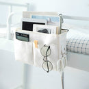 2 PCS Dormitory Bedside Mobile Phone Storage Bag Hanging Sundries Basket(White)