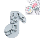 6 PCS Creative Musical Note Silicone Chocolate Mold DIY Baking Cake Mold Ice Tray Mold(Blue)