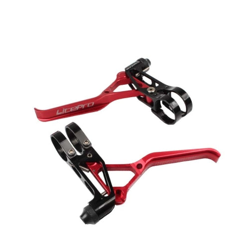 Litepro LP UltraLevers CNC Folding Bike Road Bike Small Wheel V Brake Lever, Color:Red Black