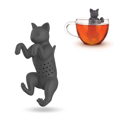 2 PCS Silicone Kitten Tea Maker Tea Leak(Gray)