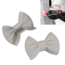 4 Pairs Bowknot Silicone Insulation Clip Creative Kitchen Practical Gadgets(Gray)