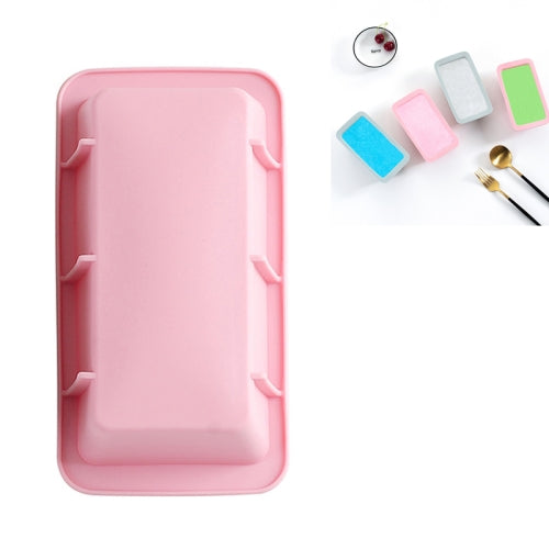 6 PCS Cake Silicone Toast Bread Mold Rectangular Ice Tray Mold(Pink)