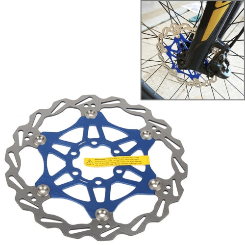 SNAIL FD-01 Mountain Bike Floating Disc Bicycle Brake Pad Six Nail Brake Disc, Size:180mm, Color:Blue