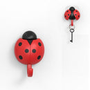 3 PCS Creative Cute Beetle Key Hook Gravity Sensor Wings Automatically Open Hook(Red)