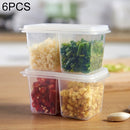 6 PCS / 3 Sets Kitchen Refrigerator Storage Box Green Onion Ginger Garlic Transparent With Lid Fresh-keeping Box Food Sealed Box
