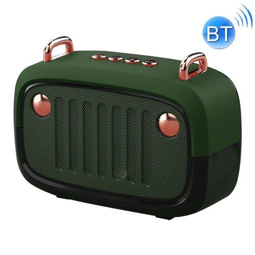 BS32D Wireless Bluetooth Speaker Cartoon Subwoofer Outdoor Card Portable Mini Speaker(Green)