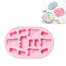 4 PCS Small Train Silicone Ice Tray Mold Food Supplement Box Pudding DIY Baking Cake Mold(Pink)