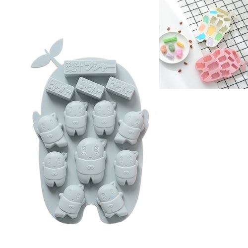 4 PCS Cartoon Leaf Silicone Cake Chocolate Mold Pudding Ice Tray Baking Utensils(Blue)