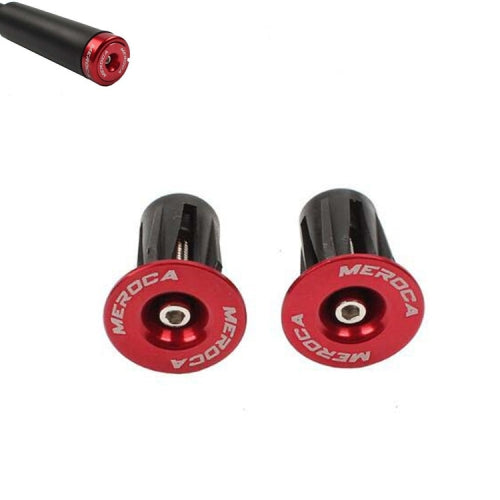 8 PCS MEROCA Mountain Bike Expansion Lock Bar Plug Road Bike Bicycle Bar Plug End Cover, Color:Red