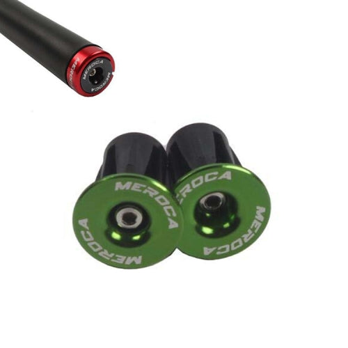 8 PCS MEROCA Mountain Bike Expansion Lock Bar Plug Road Bike Bicycle Bar Plug End Cover, Color:Green
