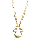 Brass Micro-inlaid Zircon Delicate Clavicle Chain Cross Pendant Necklace(Girl)