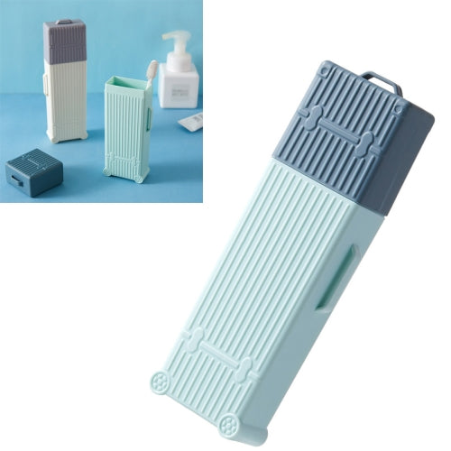 4 PCS Travel Wash Cup Toothbrush Box Portable Set Creative Business Trip Tooth Storage Box(Blue hit blue)