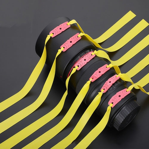 10 PCS Long Pull Model Prey Flat Rubber Band Special Saspi Slingshot Accessories, Color:Thickness 0.55mm Yellow