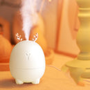 Mini Humidifier USB Cute Pet Night Light Car Household Cartoon Humidifier, Style:Deer(White)