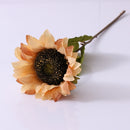 5 PCS Retro Sunflower Sunflower Simulation Sunflower Bouquet Wedding Bride Holding Fake Flowers(Autumn Yellow)