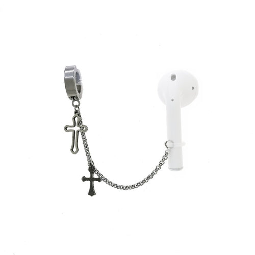 8 PCS Earphones Anti-lost Universal Earrings Non-pierced Ear Clips Titanium Steel Sports Ear Buckles, Style:HYE200428