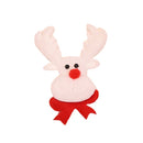 25 PCS Christmas Decorations Santa Claus Snowman Fabric Dolls Christmas Family Scene Christmas Tree Pendant, Specification: Brushed White Deer Head