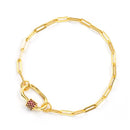 Hip Hop Bracelet Copper Inlaid Zircon Color Preserving Personality Mens and Womens Bracelets