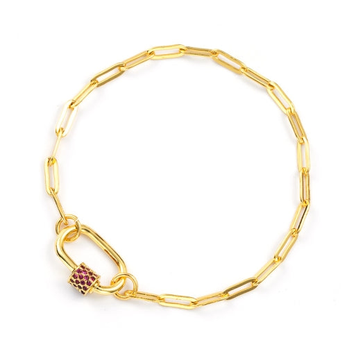 Hip Hop Bracelet Copper Inlaid Zircon Color Preserving Personality Mens and Womens Bracelets