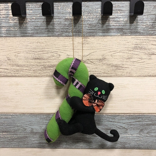 3 PCS Halloween Decoration Props Creative Halloween Doll Gift Plush Doll Pendant(Black Cat)