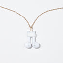 AIRPODS Wireless Headset Anti-lost Chain Strong Magnetic Sleeve Titanium Steel Stainless Steel Color Retention Anti-lost Necklace(Golden)