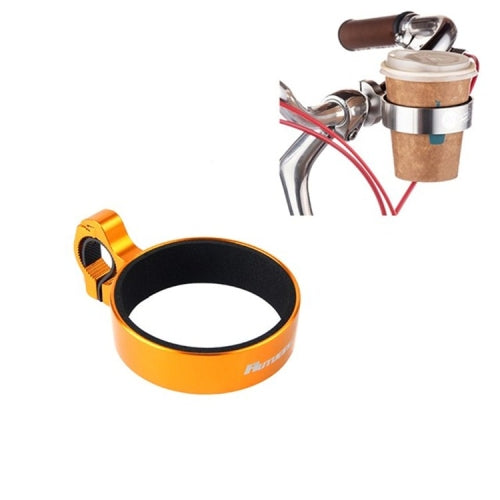 Cycling Bicycle Coffee Cup Holder Milk Tea Cup Holder Aluminum Alloy Bottle Holder(Yellow)