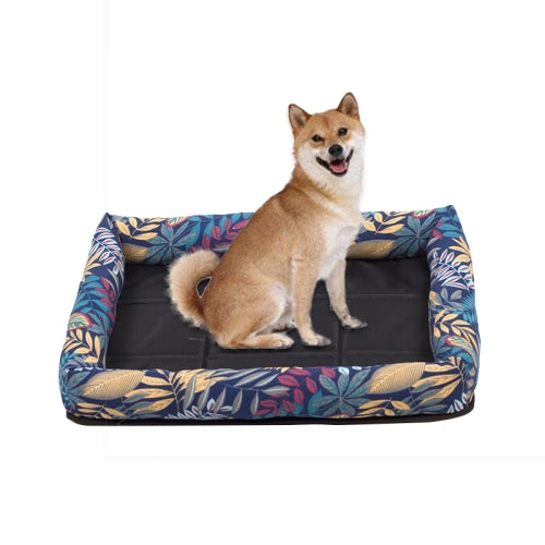 Summer Pet Non-removable Side Dog Mat Pet Bed, Specification: S 45X35X6cm(Forest)
