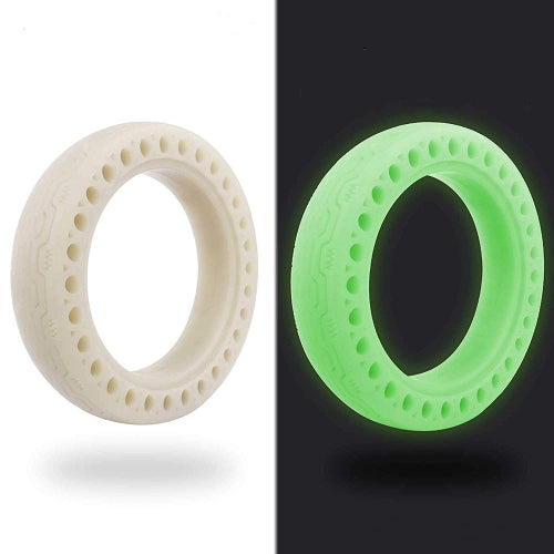 M0137 For Xiaomi Mijia M365 Electric Scooter Accessories 8.5 inch Shock-absorbing Pattern Honeycomb Solid Tire Fluorescent Tire(Fluorescent Green)