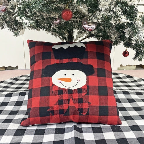 Christmas Decorations Pillow Cushion Cover Christmas Sofa Hugging Pillow Case(Snowman)