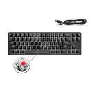 Ajazz K680T Mini USB Wired Dual-mode Charging 68-keys Laptop Bluetooth Mechanical Keyboard, Cable Length: 1.6m, Style:Red Shaft(Black)