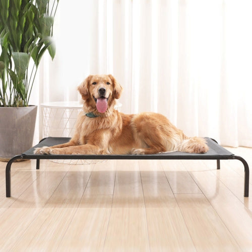 Pet Bed Dog Steel Frame Bed Summer Pet Mat, Specification:Steel Frame+Mesh, Mesh Size:XL 109x72x21cm