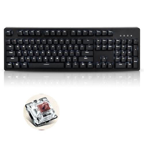 Ajazz AK535 104-Key Cherry Mechanical Keyboard Wired Office Backlit Gaming Keyboard, Cable Length: 1.8m(Tea Shaft)