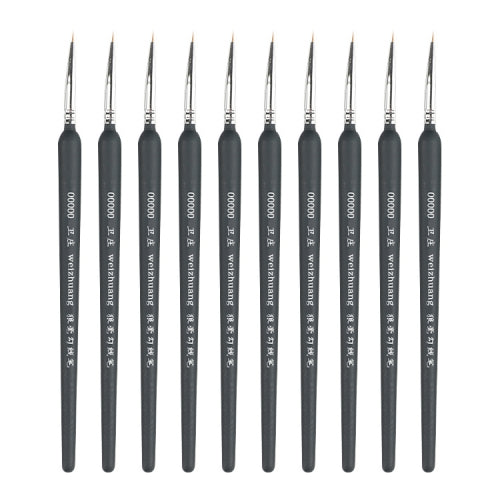 10 PCS 00000 WeiZhuang Hook Line Pen Painting Hand-painted Watercolor Wolf Mint Hook Line Pen Painting Stroke Thin Line Brush, Color:Dark Blue