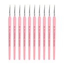 10 PCS 00 WeiZhuang Hook Line Pen Painting Hand-painted Watercolor Wolf Mint Hook Line Pen Painting Stroke Thin Line Brush, Color:Pink