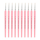 10 PCS 0 WeiZhuang Hook Line Pen Painting Hand-painted Watercolor Wolf Mint Hook Line Pen Painting Stroke Thin Line Brush, Color:Pink