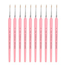 10 PCS 1 WeiZhuang Hook Line Pen Painting Hand-painted Watercolor Wolf Mint Hook Line Pen Painting Stroke Thin Line Brush, Color:Pink