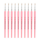 10 PCS 2 WeiZhuang Hook Line Pen Painting Hand-painted Watercolor Wolf Mint Hook Line Pen Painting Stroke Thin Line Brush, Color:Pink